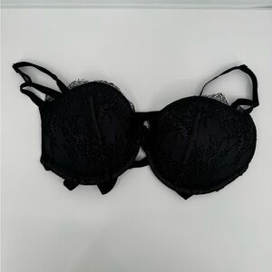 Victorias Secret laced Front closed racer‎ back Push up Bra 32DD
